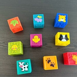 Earlyears Squeak 'N Stack Blocks Set Complete Set with Carry Storage Case